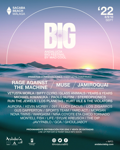 Andalucía Big Festival 2022 (Málaga): Rage Against the Machine, Muse, Jamiroquai, Biffy Clyro, Michael Kiwanuka, Stereophonics Andaluciabig-1